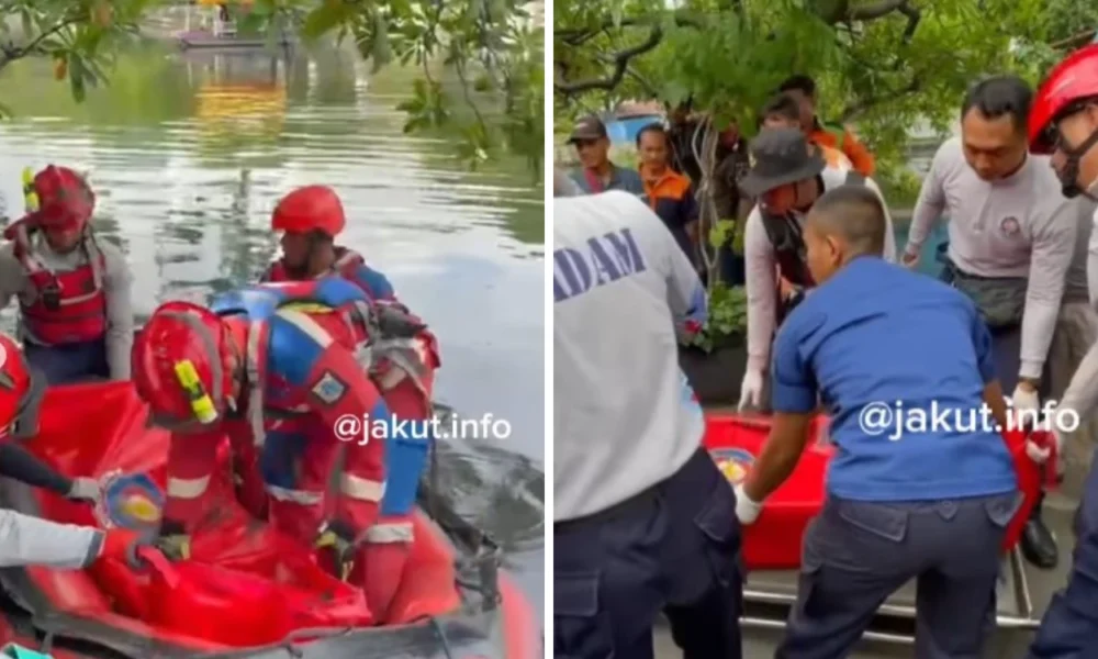 Terduga maling tewas di kali sunter usai panik diteriaki dan dikejar warga