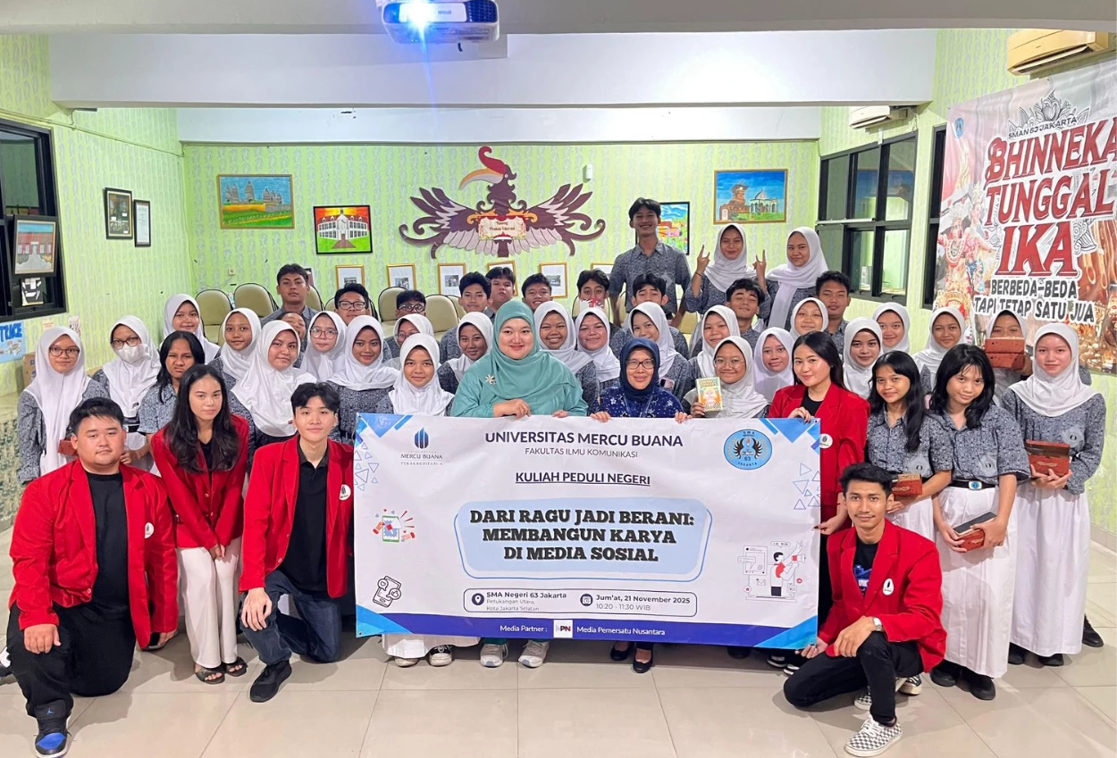 Universitas mercu buana motivasi siswa sman 63 jakarta untuk berani tampilkan karya di dunia digital