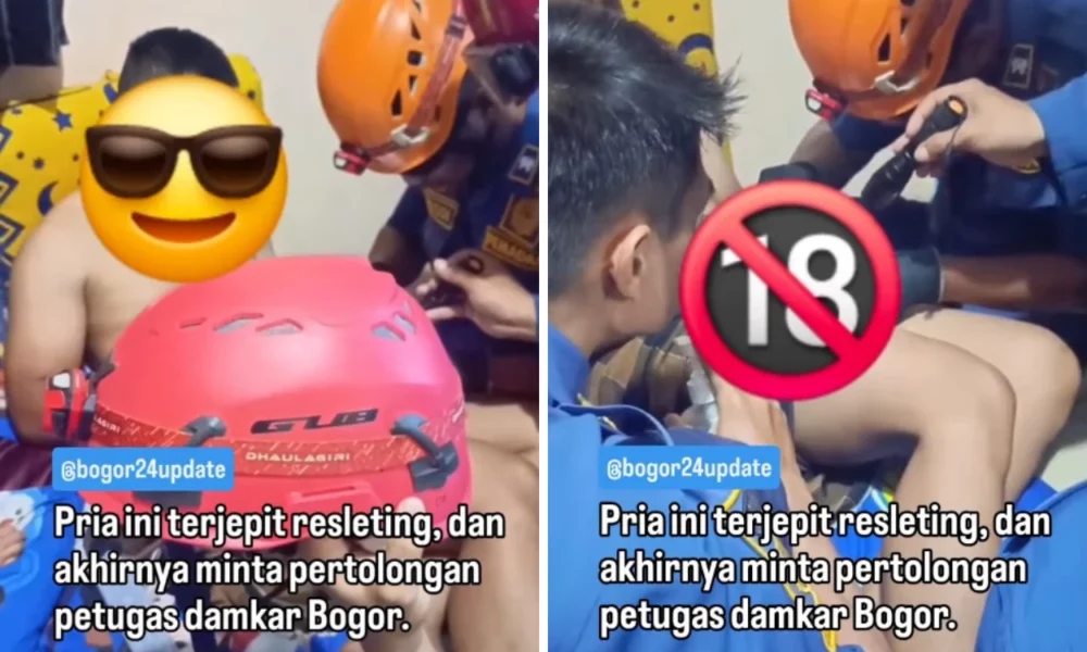 Viral! damkar turun tangan bantu alat vital pria yang terjepit ritsleting
