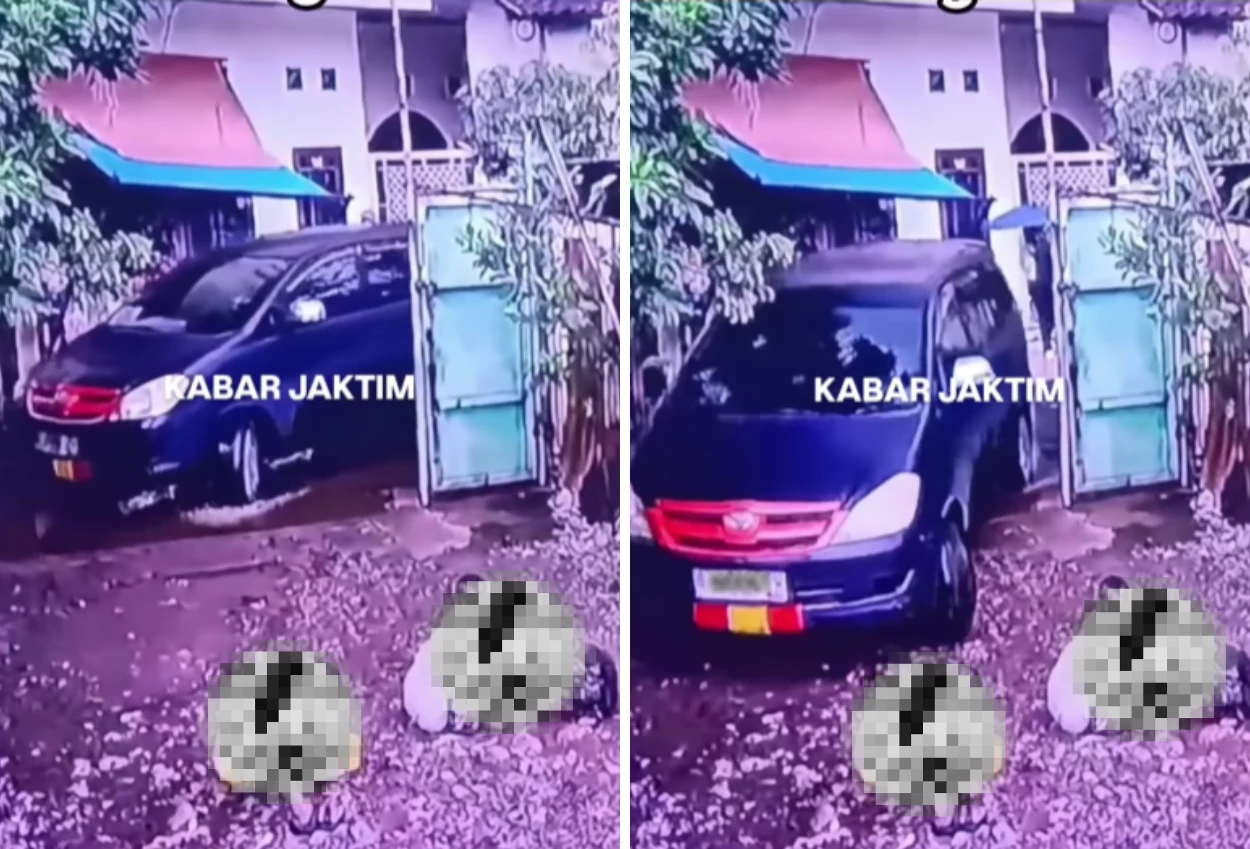 Viral! mobil tabrak sekelompok anak yang sedang asyik bermain di jaktim