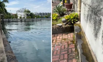 Viral! tanggul pantai mutiara bocor, rembesan air laut basahi area perumahan