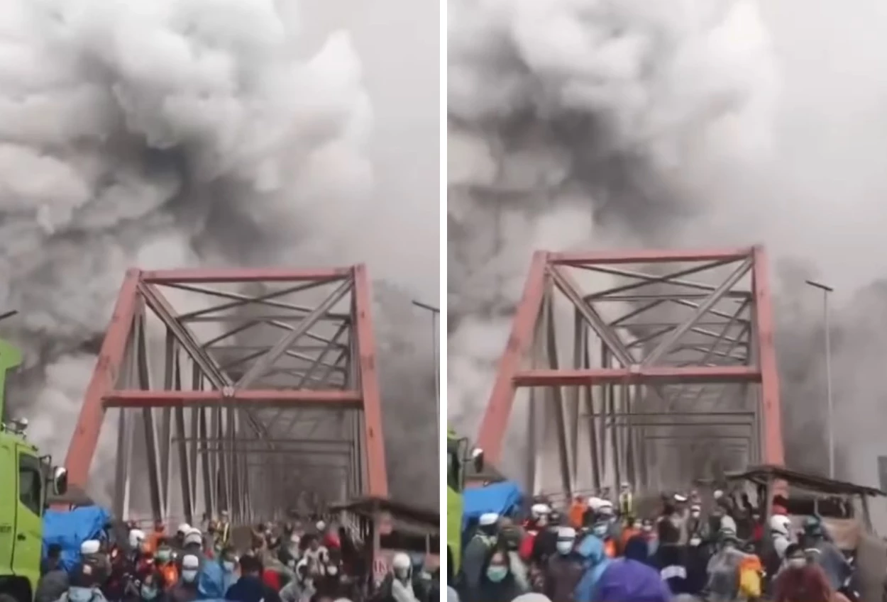 Warga panik! semeru kembali muntahkan awan panas