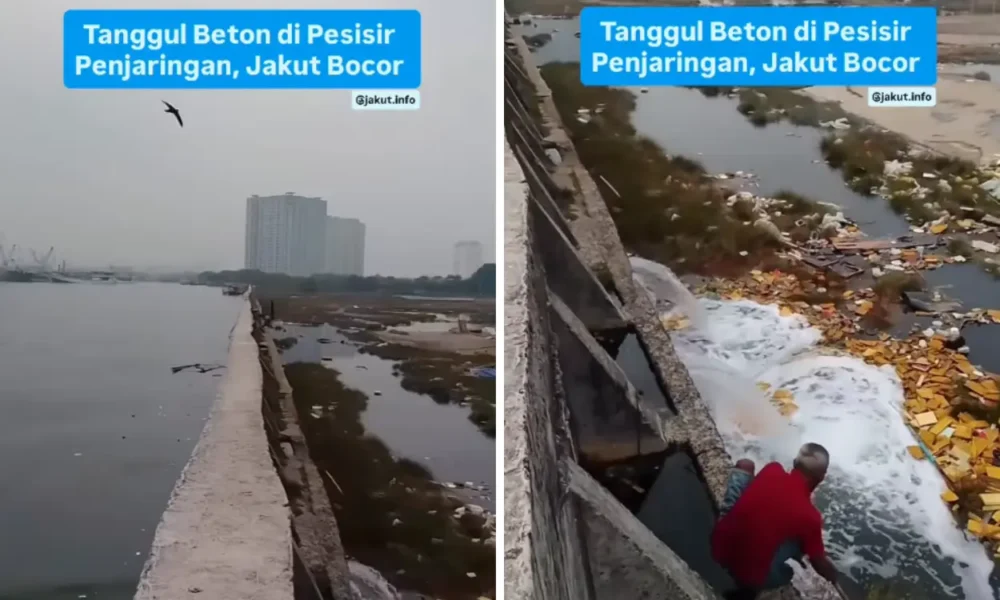 6 tanggul di jakut yang mulai bocor, ada di muara baru