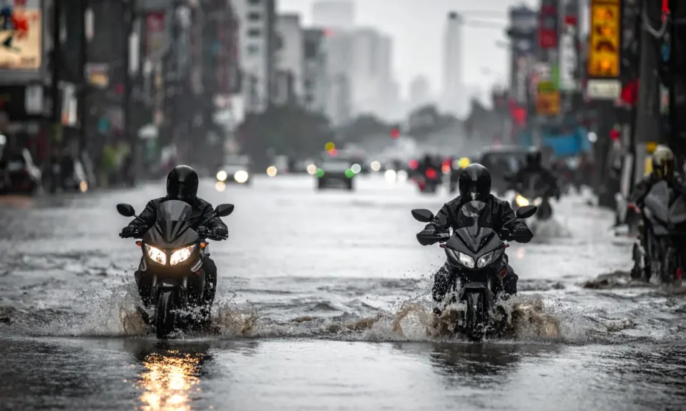 Amankah motor listrik melintas di tengah banjir