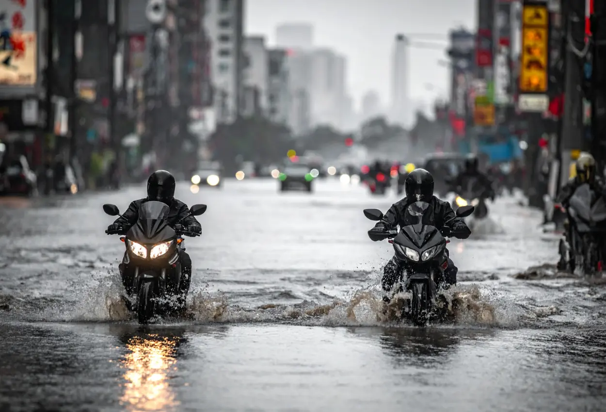 Amankah motor listrik melintas di tengah banjir