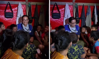 Anies baswedan terbang ke aceh tamiang, bawa bantuan sekaligus mendongeng untuk anak korban bencana