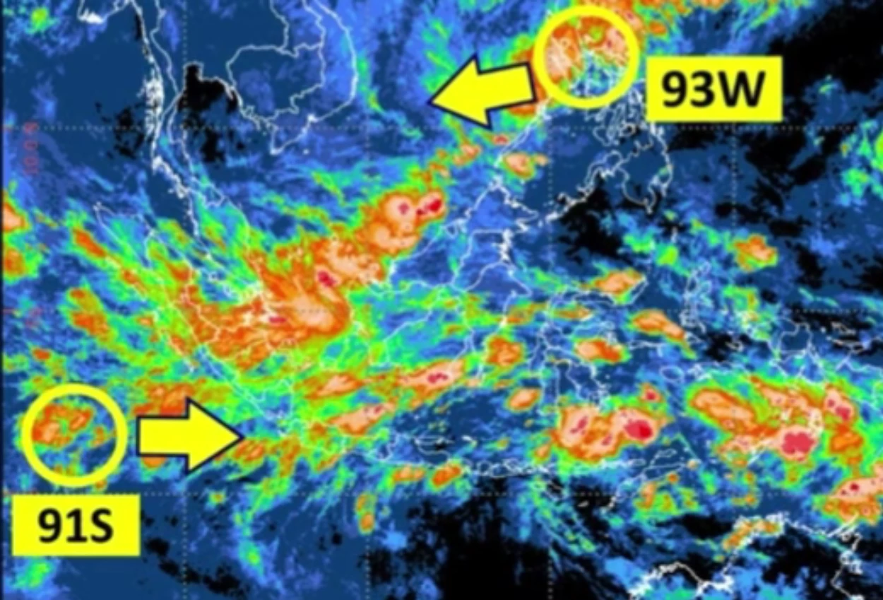 Bibit siklon 93w dan 91s terpantau dekat ri, ini dampak yang perlu diwaspadai