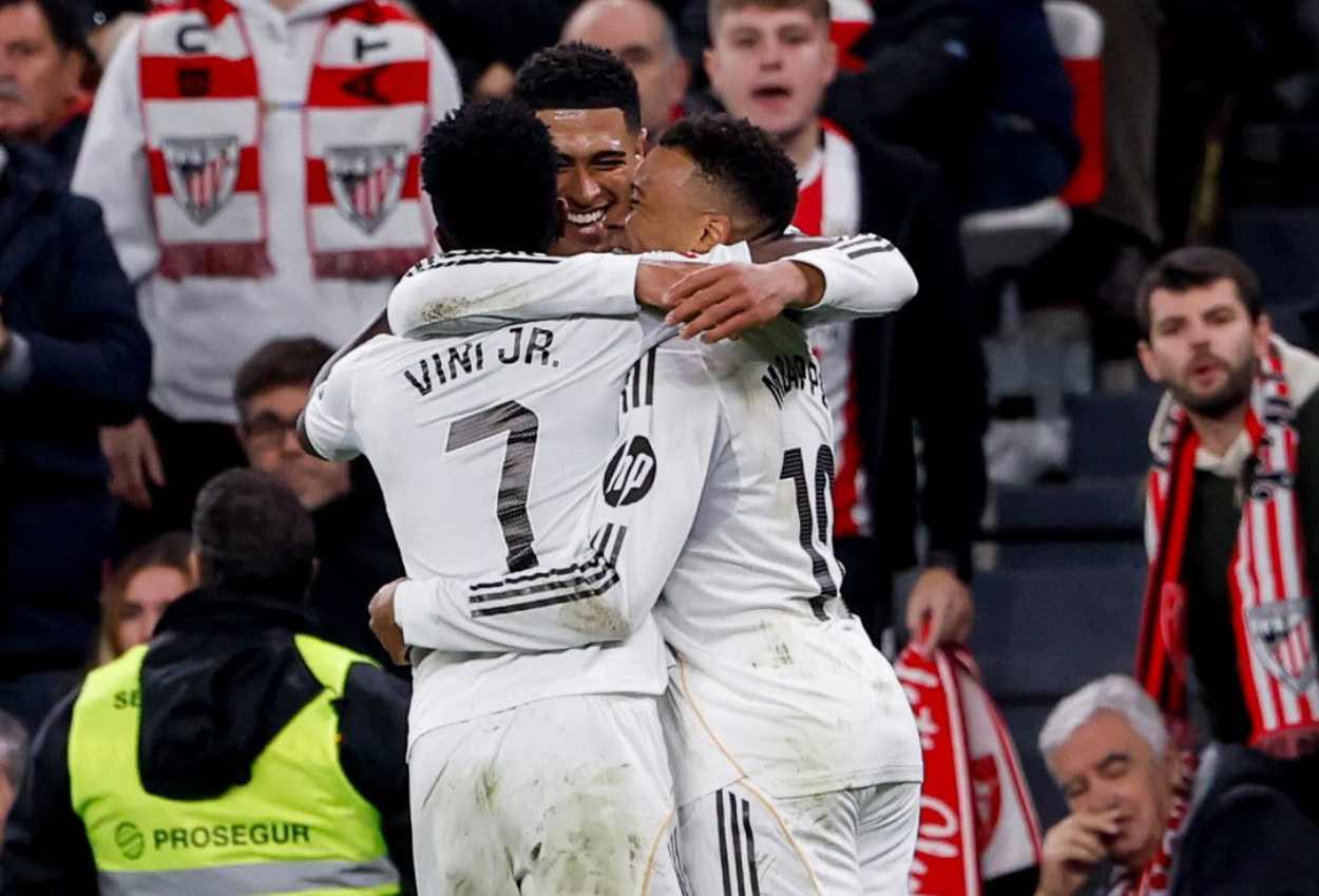 Bilbao vs madrid 0 3, los blancos bantai tuan rumah 3 0, mbappe cetak brace