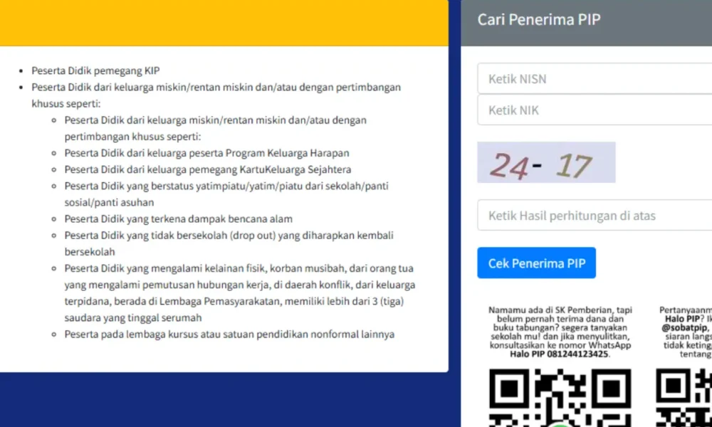 Cara cek dan tarik dana pip desember 2025