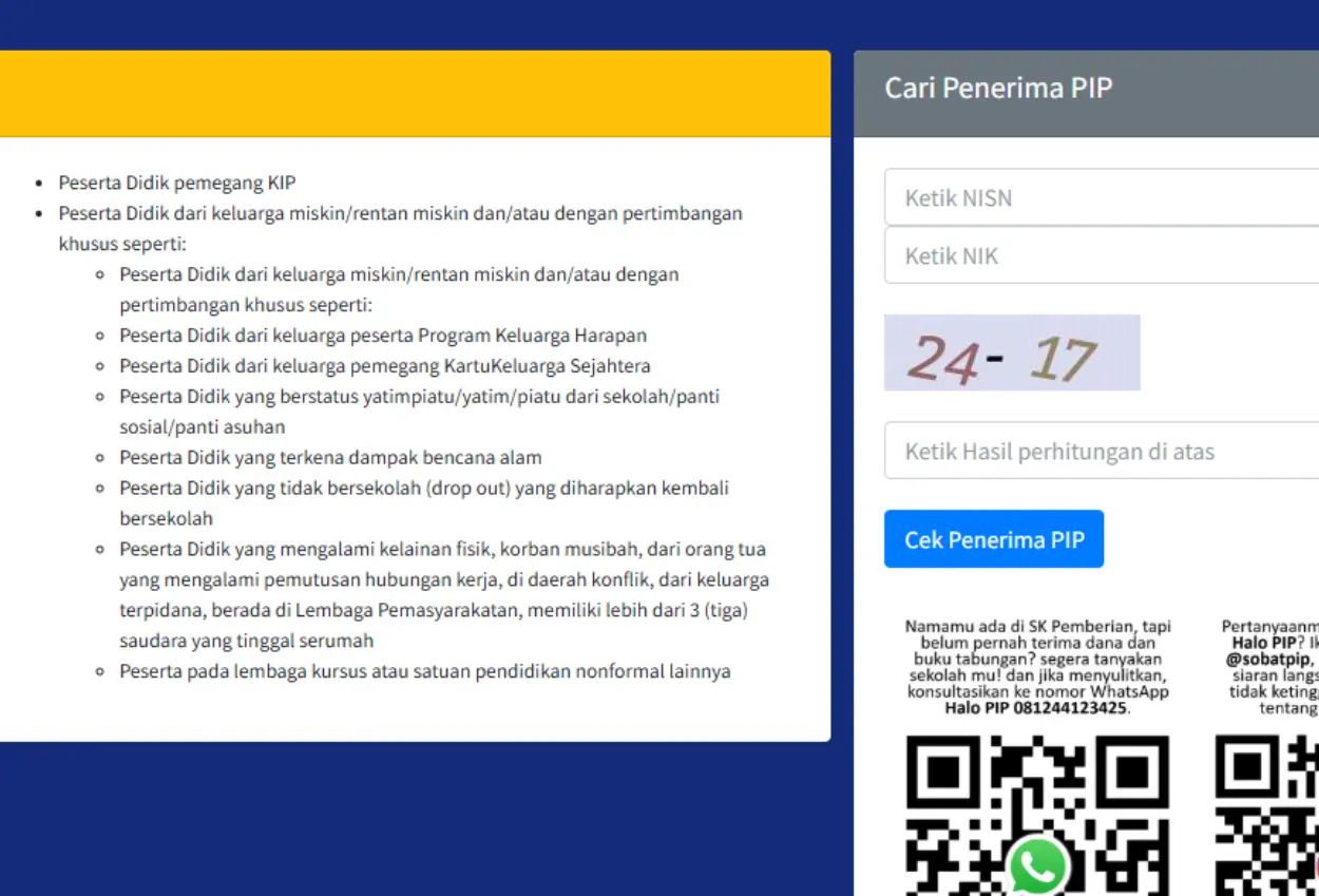 Cara cek dan tarik dana pip desember 2025