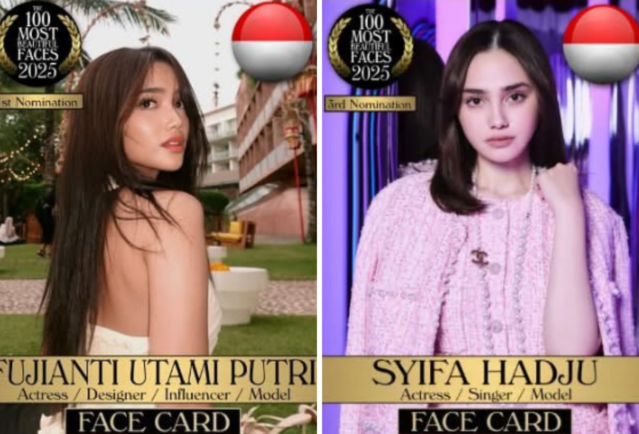 Daftar artis indonesia yang masuk nominasi 100 wanita tercantik di dunia 2025, ada fuji hingga syifa hadju