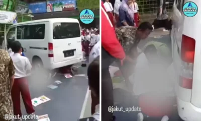 Diduga rem blong, mobil mbg hantam sejumlah siswa dan guru sdn 01 kalibaru jakut
