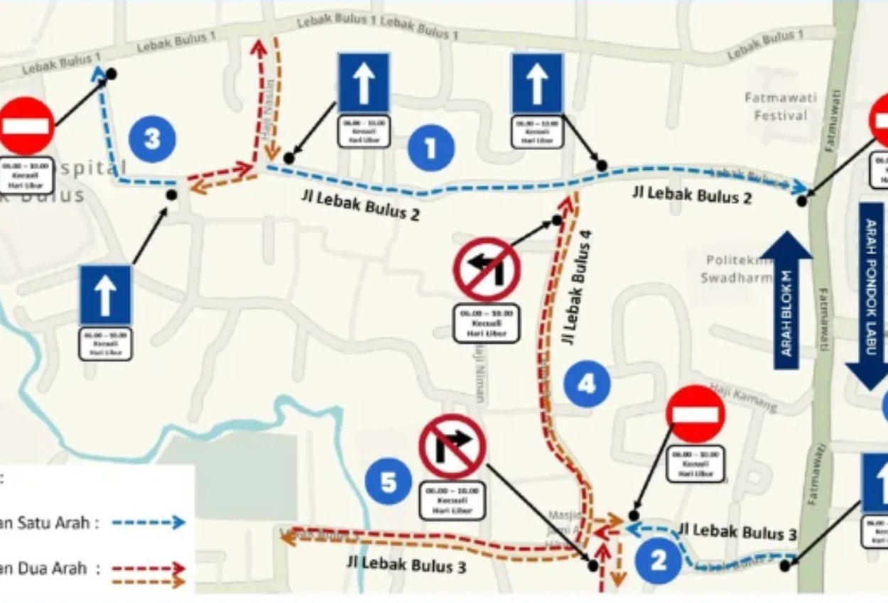 Dishub dki uji coba sistem satu arah di lebak bulus selatan mulai hari ini!