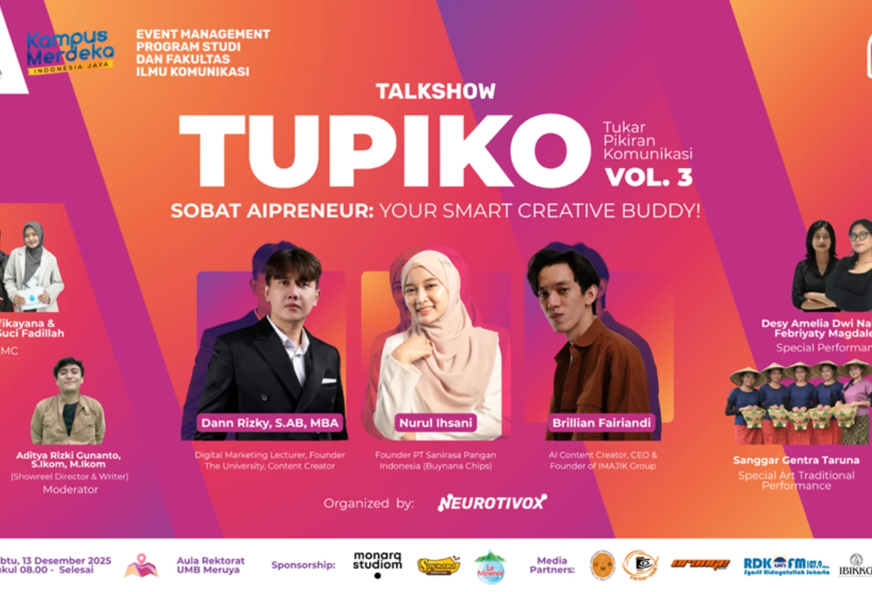 Fikom universitas mercu buana gelar talkshow ai untuk dorong kreativitas generasi digital