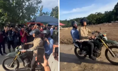 Gibran digonceng pakai motor trail saat tinjau wilayah bencana di agam sumbar