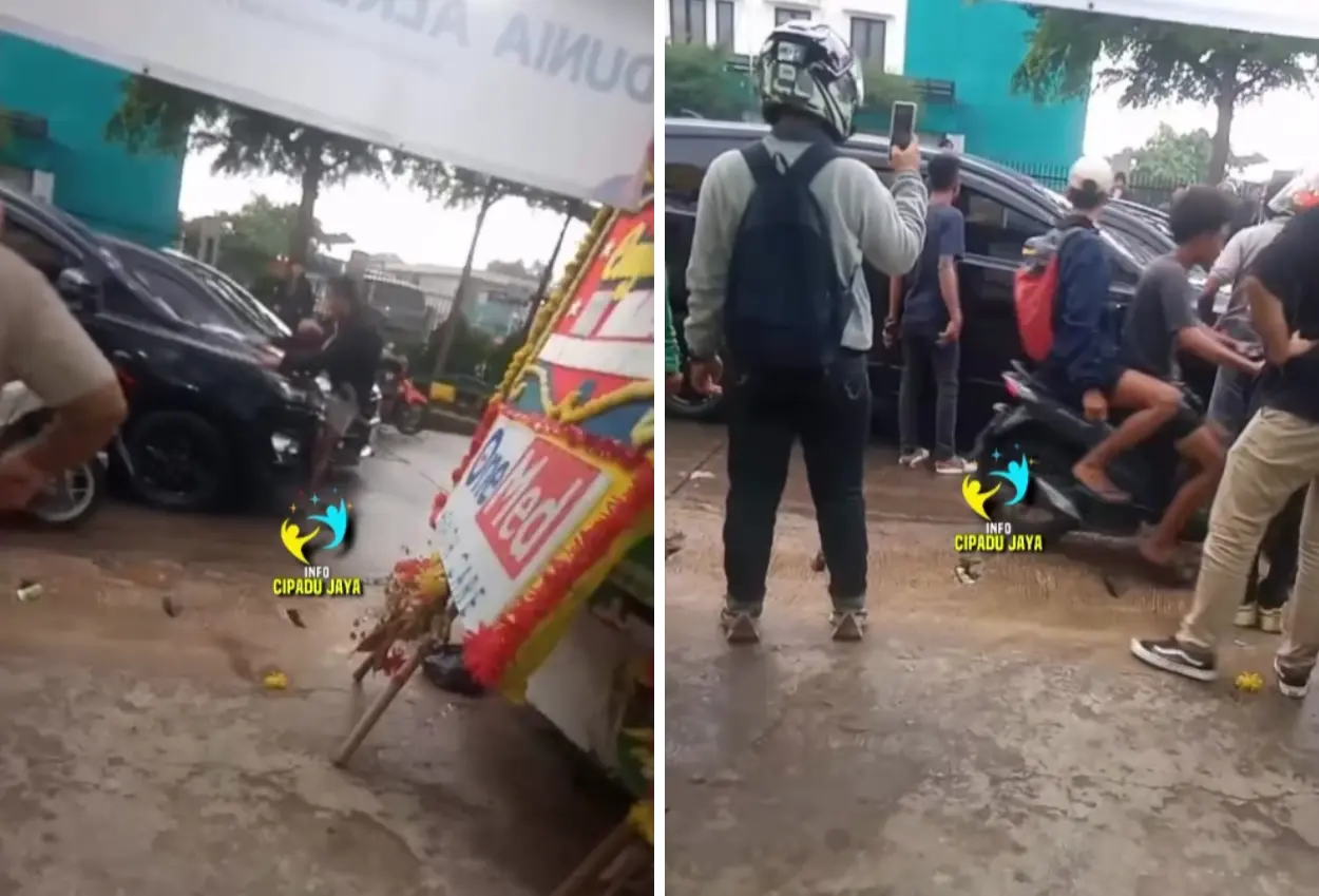 Ibu dan anak histeris saat mobil dihentikan oleh diduga debt collector di tangsel