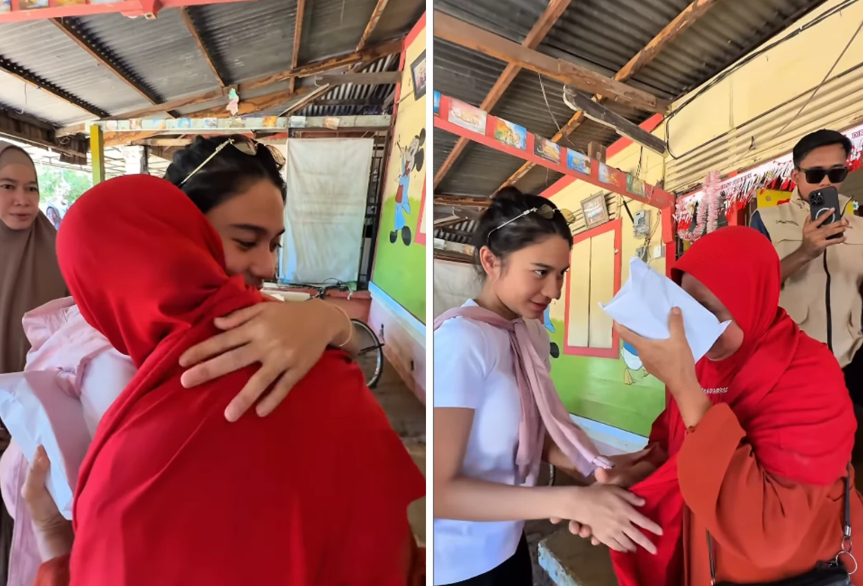 Jadi sorotan! azizah salsha turun beri bantuan rp50 juta untuk korban banjir di padang