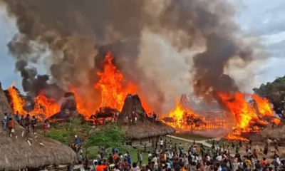 Kampung adat waru wora dilalap api, bupati janjikan perbaikan segera