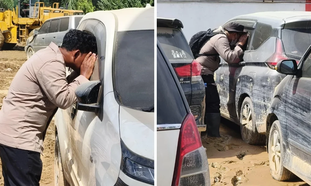 Kapolres aceh tamiang mulai cek mobil terdampak banjir, pastikan tak ada korban yang terjebak di dalam