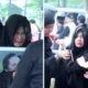 Karina ranau tak kuasa menahan nangis saat antar jenazah epy kusnandar ke pemakaman
