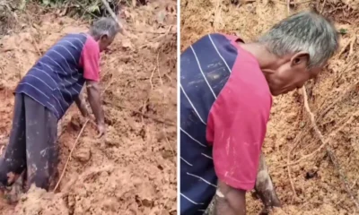 Kekeh tak mau pulang, ayah di sibolga sambil menangis terus mencari anaknya yang sudah 3 hari hilang pacsa longsor