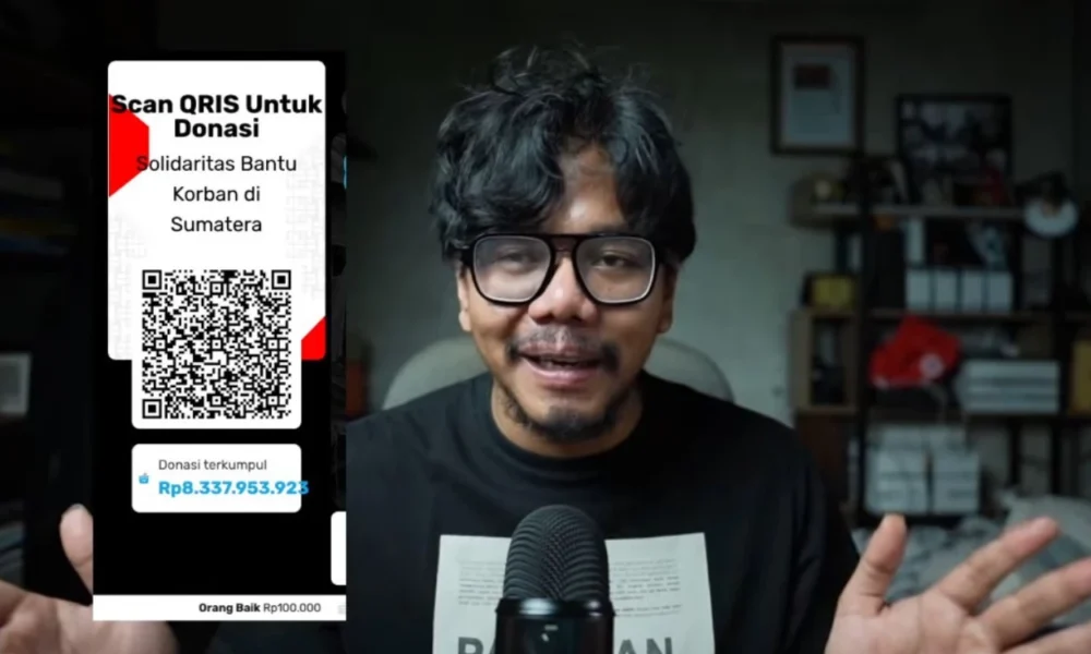 Live streaming 12 jam, ferry irwandi galang dana tembus rp9 m untuk korban bencana sumatra