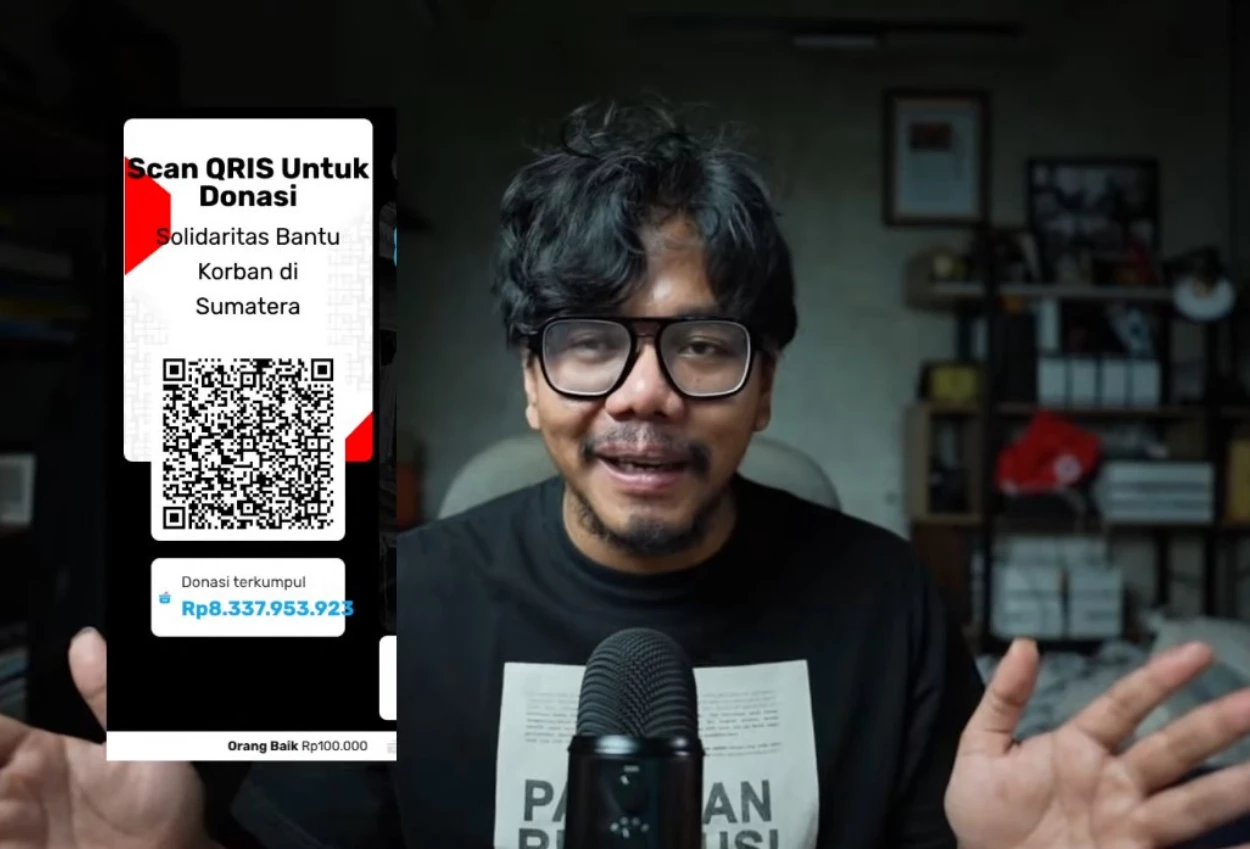 Live streaming 12 jam, ferry irwandi galang dana tembus rp9 m untuk korban bencana sumatra