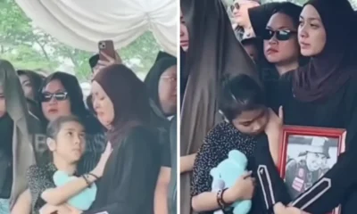 Momen haru anak gary iskak tenangkan sang ibu di pemakaman