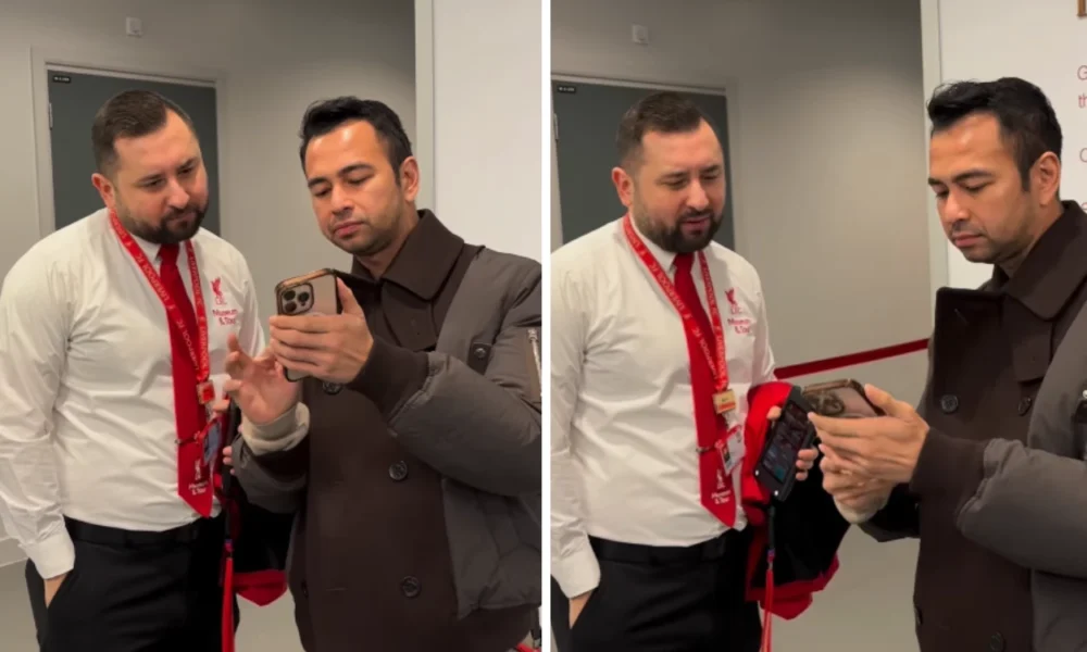 Momen raffi ahmad bikin shock staf liverpool usai pamer foto dengan owen dan punya 76 juta followers