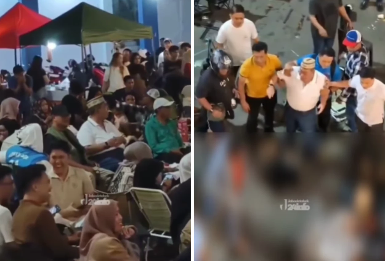 Ngeri! aksi pembacokan di pasar sentral terjadi tepat di depan wali kota gorontalo