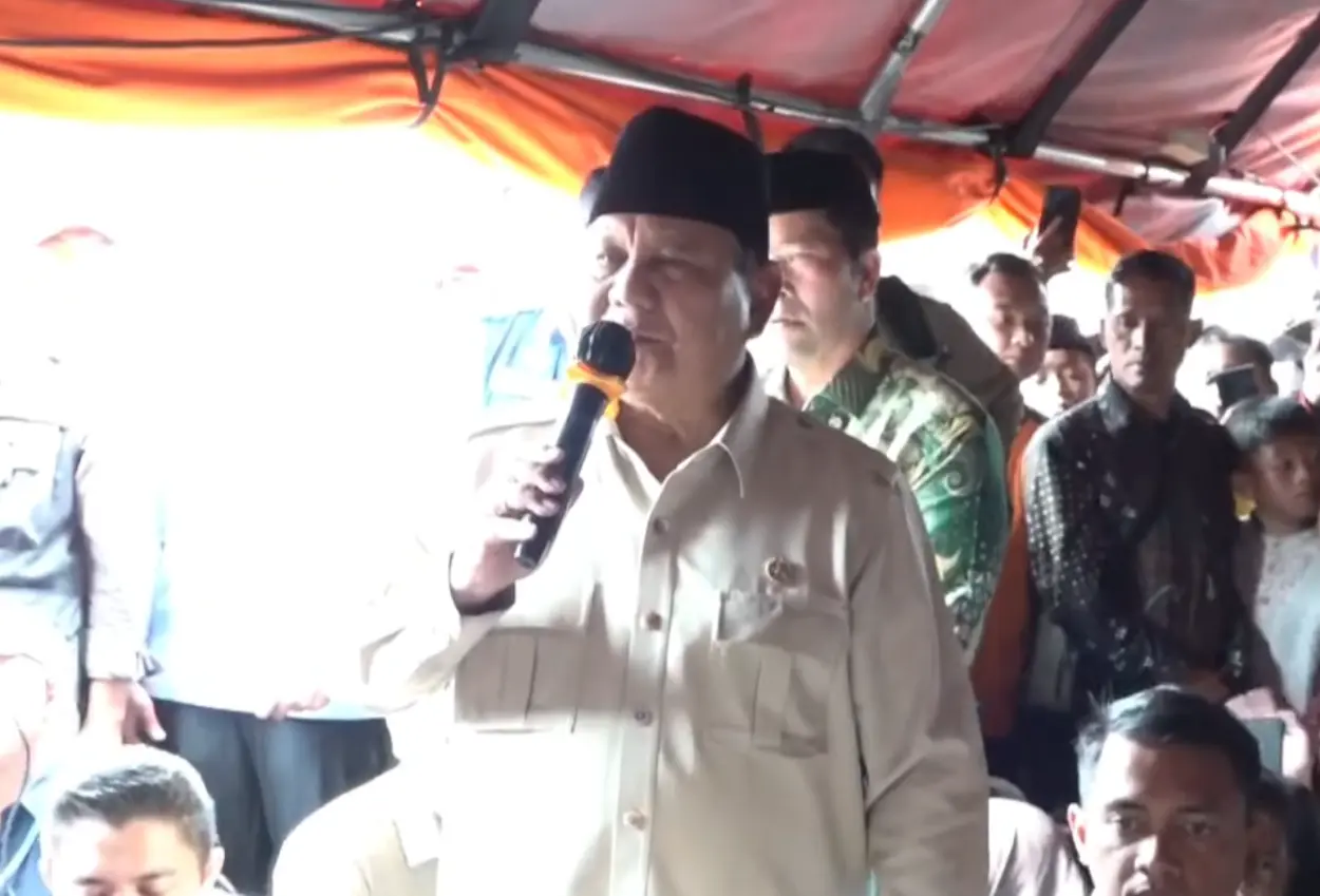 Prabowo minta maaf listrik di aceh tamiang belum rata menyala