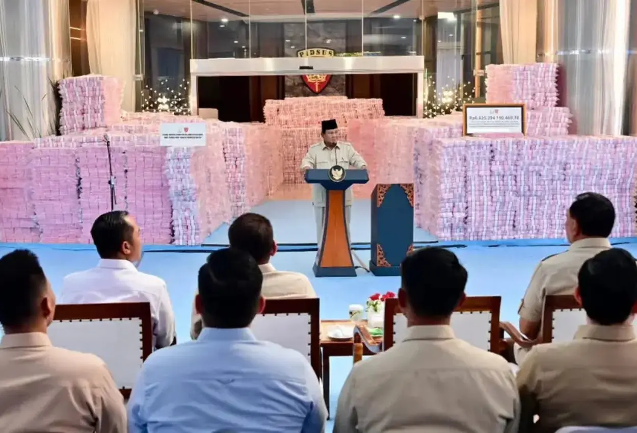 Prabowo saksikan penyerahan hasil penyelamatan keuangan negara