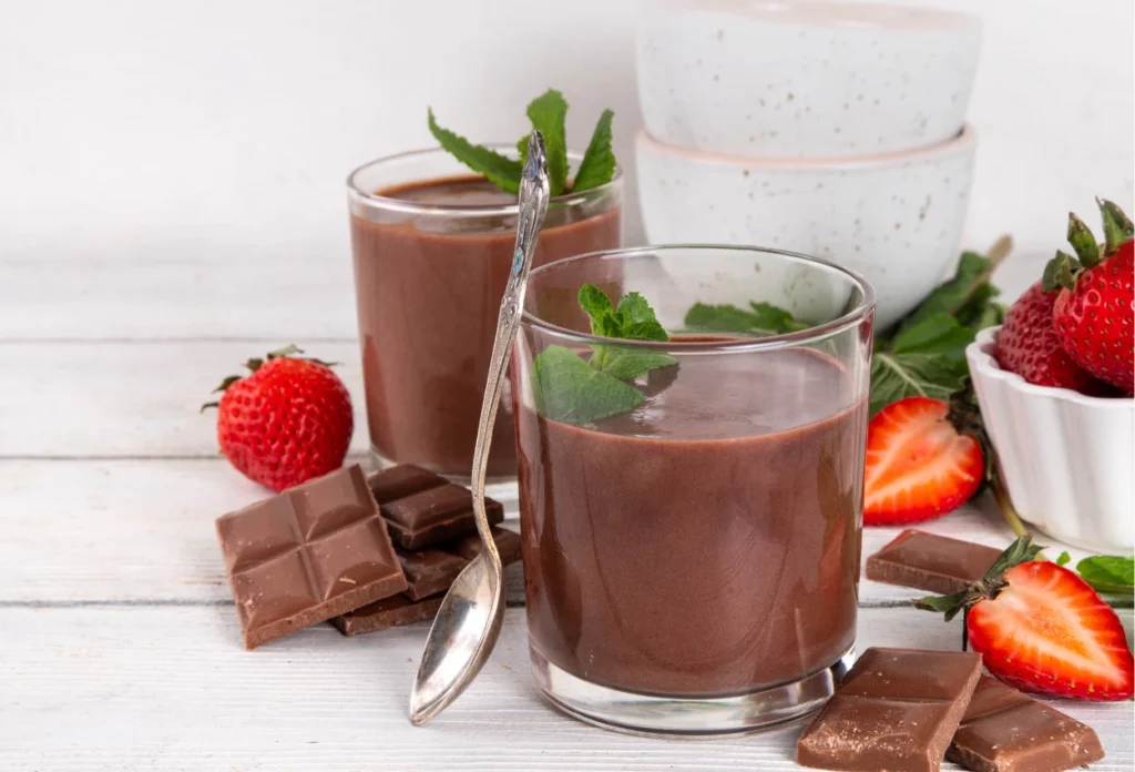 Puding cokelat susu