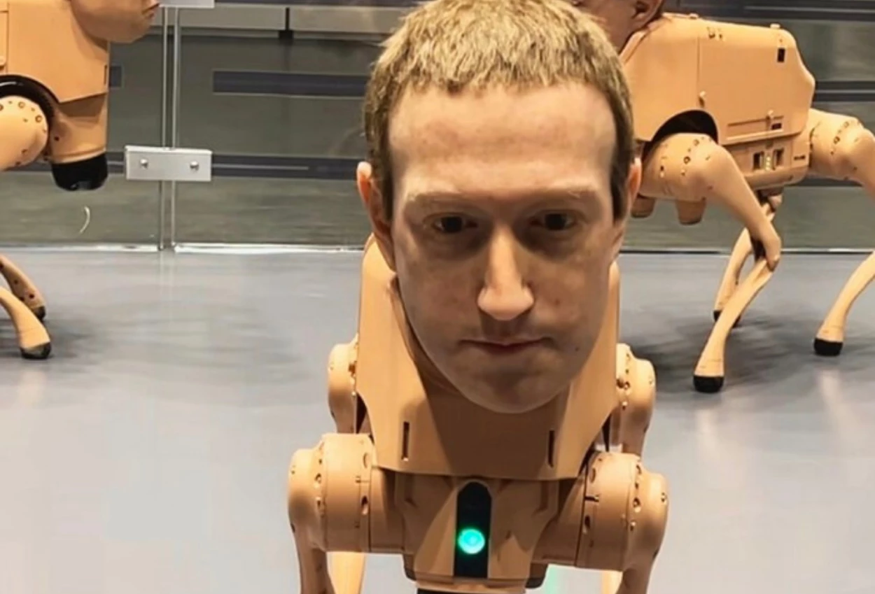 Robot anjing berkepala mark zuckerberg dan elon musk ludes terjual seharga rp1,5 m!