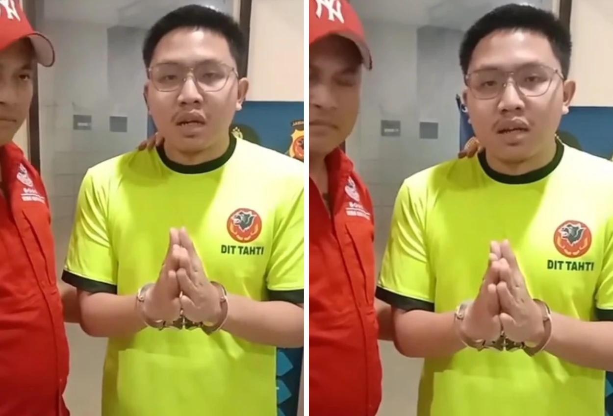 Sambil gemeteran, resbobb kembali minta maaf usai jadi tersangka hina suku sunda