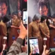 Sambil peluk foto sang suami, karina ranau dan keluarga hadiri gala premier terakhir film epy kusnandar pakai seragam pns
