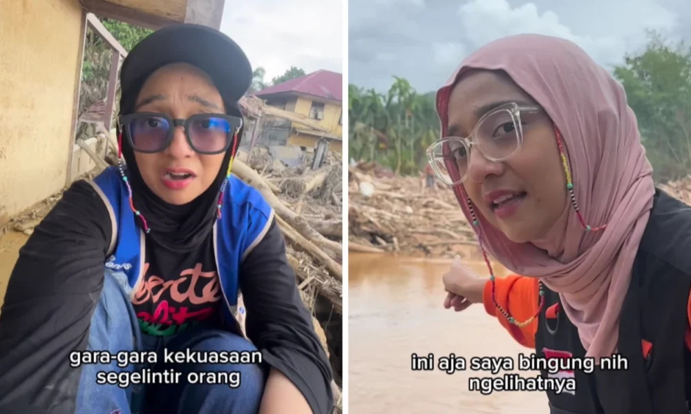Semprot menteri lh soal kayu gelondongan di aceh, chiki fawzi bantuin warga dong bersihin gelondongan kayunya
