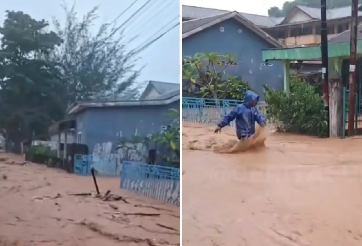 Sibolga kembali diterjang banjir bandang akibat hujan deras