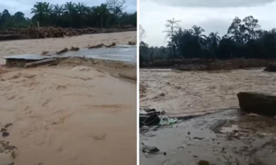 Sungai di tapsel meluap lagi hingga jembatan darurat hanyut, warga di posko pengungsian panik!