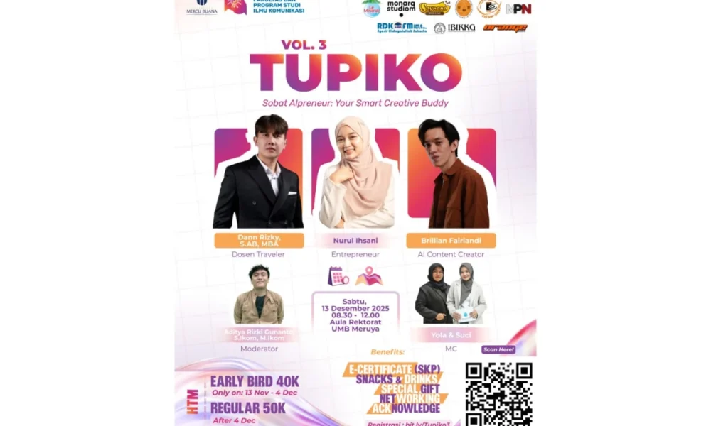 Tupiko vol.3 ajak anak muda melek digital dan ai lewat talkshow interaktif, yuk ikut!