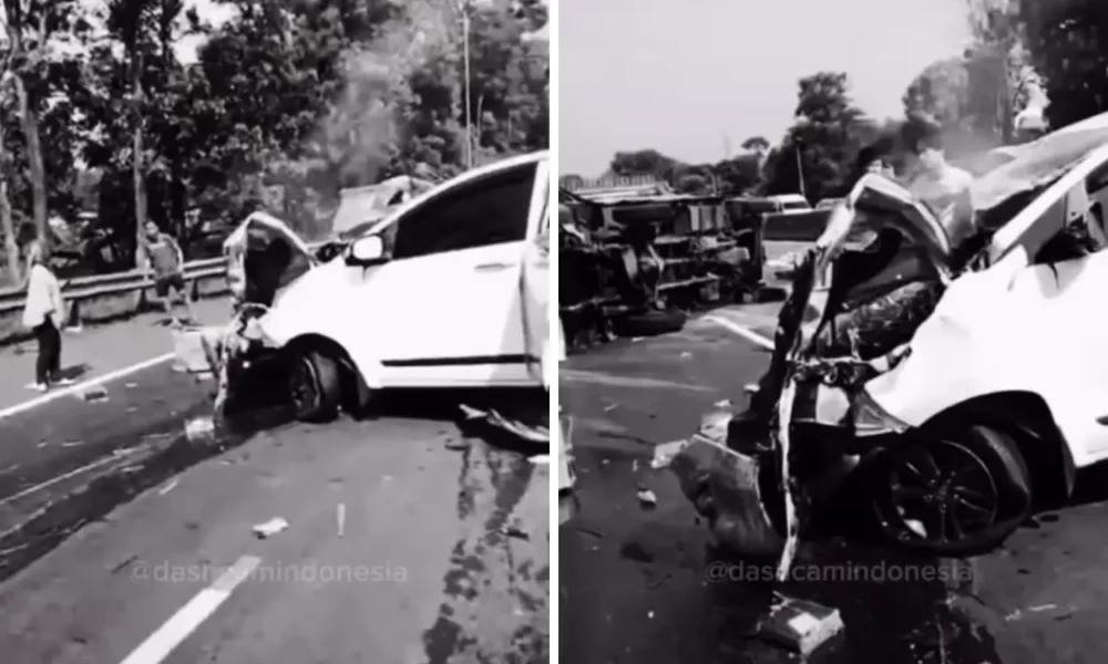 Tiga mobil terlibat kecelakaan beruntun di tol purbaleunyi