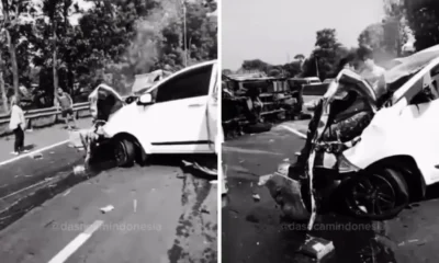 Tiga mobil terlibat kecelakaan beruntun di tol purbaleunyi