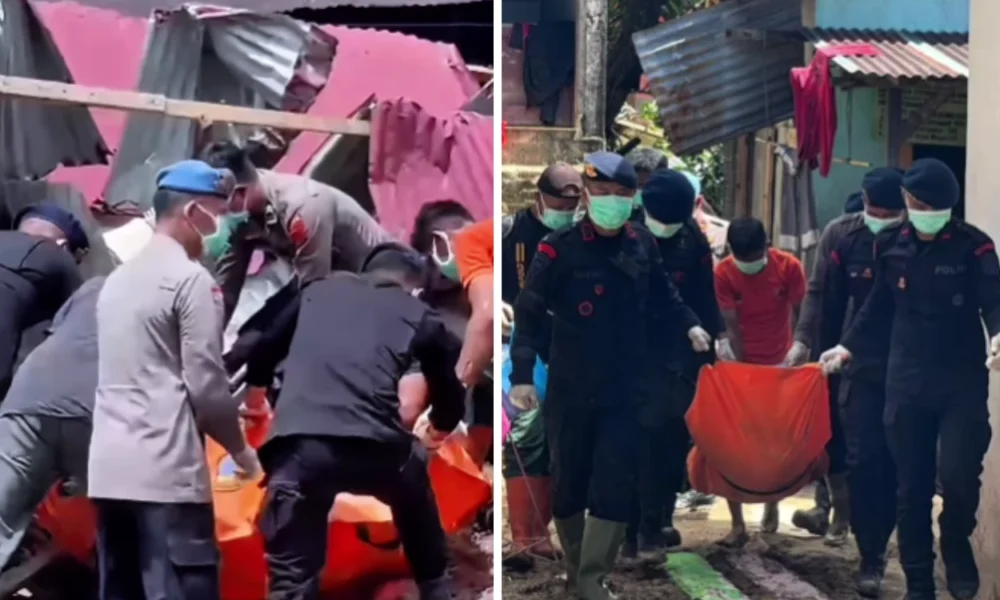 Viral! anggota brimob temukan jenazah ibunya sendiri di reruntuhan longsor sibolga