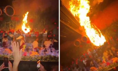 Viral! atraksi api berujung petaka, restoran di canggu bali terbakar