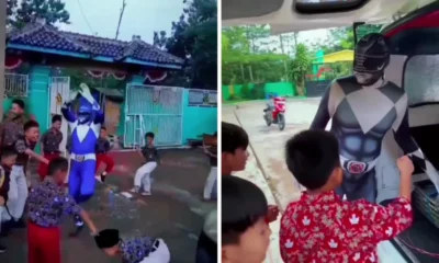 Viral! sopir pengantar mbg pakai kostum power rangers, ini kata bgn