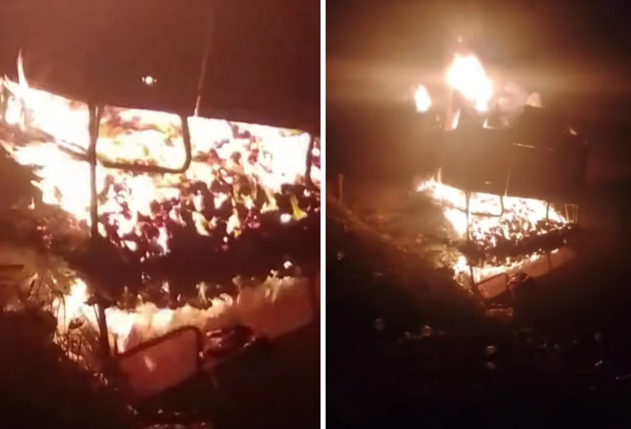 Viral! truk pengangut logistik korban banjir dibakar, warga kesal karena hanya dibuat foto lalu dibawa pergi