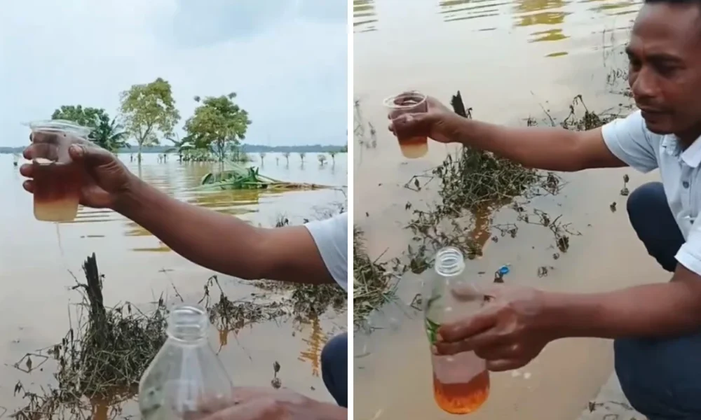 Viral! warga temukan genangan air diduga bercampur solar usai banjir bandang di aceh tamiang