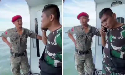 Viral di sosmed! pria berseragam cegat kapal bantuan di aceh