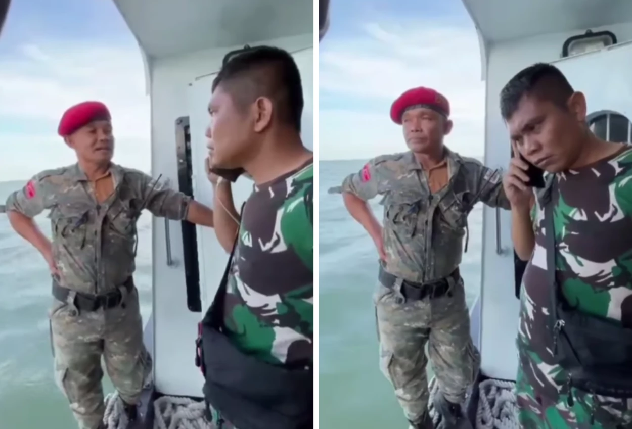 Viral di sosmed! pria berseragam cegat kapal bantuan di aceh