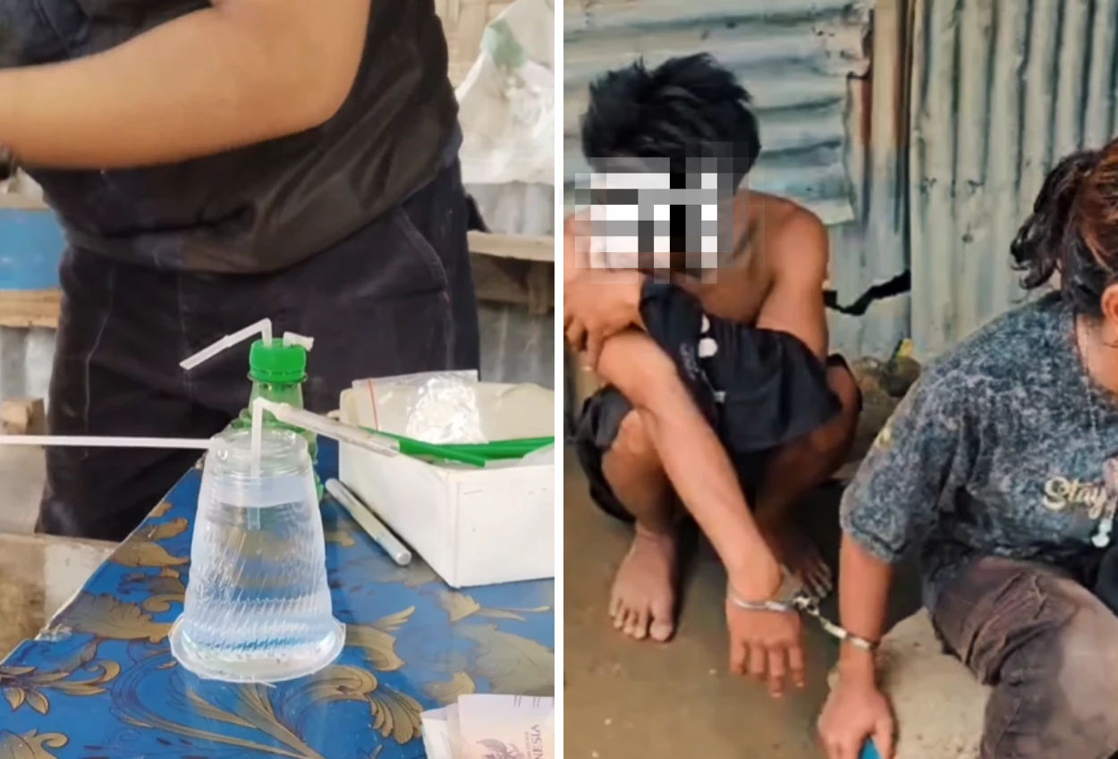 Bnn polda sumut gerebek kampung narkoba, bakar barak transaksi sabu